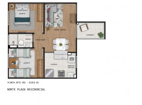 Apartamento com 2 Quartos à Venda, 50 m² em Pajuçara - Natal