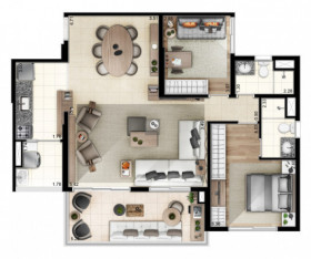 Apartamento com 3 Quartos à Venda, 87 m²em Jardim Caboré - São Paulo