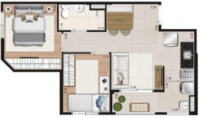 Apartamento com 2 Quartos à Venda, 38 m² em Vila Ré - São Paulo