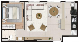 Apartamento com 2 Quartos à Venda, 38 m² em Vila Ré - São Paulo