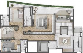 Apartamento com 3 Quartos à Venda, 220 m²em Moema - São Paulo
