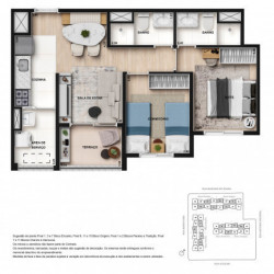 Apartamento com 2 Quartos à Venda ou Temporada, 51 m²em Chácara Santo Antônio (Zona Leste) - São Paulo