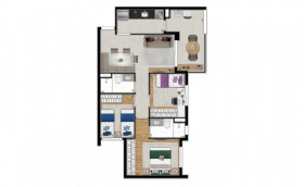 Apartamento com 3 Quartos à Venda, 70 m² em Ferreira - São Paulo
