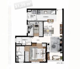 Apartamento com 2 Quartos à Venda, 51 m² em Vila Galvão - Guarulhos