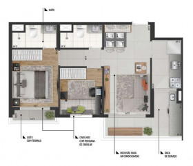 Apartamento com 2 Quartos à Venda, 52 m² em Moema - São Paulo
