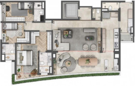 Apartamento com 3 Quartos à Venda, 220 m²em Moema - São Paulo