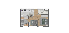 Apartamento com 1 Quarto à Venda, 34 m² em República - São Paulo