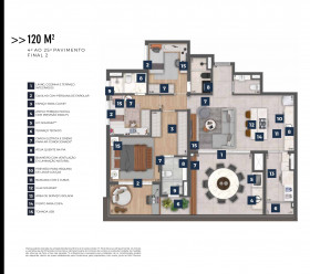 Apartamento com 3 Quartos à Venda, 120 m² em Santo Amaro - São Paulo