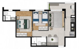 Apartamento com 3 Quartos à Venda, 70 m² em Ferreira - São Paulo