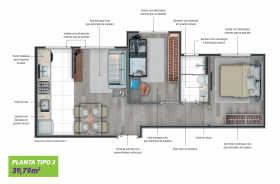 Apartamento com 2 Quartos à Venda, 39 m² em Santa Maria - Santo André