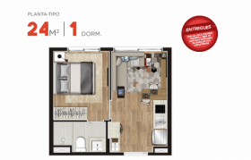 Apartamento com 1 Quarto à Venda, 24 m² em Tatuapé - São Paulo
