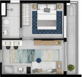 Apartamento com 1 Quarto à Venda, 28 m² em Sumaré - São Paulo