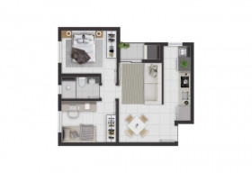 Apartamento com 2 Quartos à Venda, 52 m² em Fazendinha&nbsp; - Curitiba