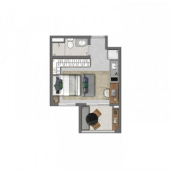Apartamento com 1 Quarto à Venda, 28 m² em Vila Andrade - São Paulo