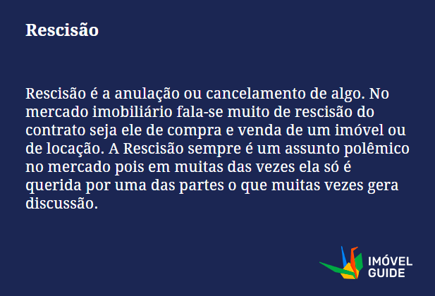 Rescisão