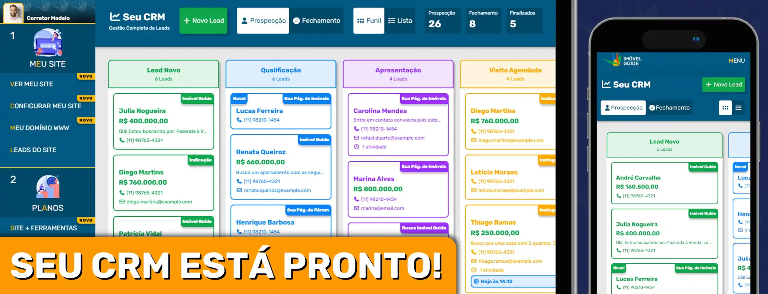 Uma de nossas ferramentas para corretores e imobiliárias